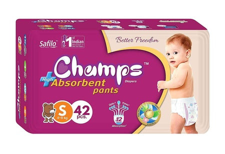 950 Premium Champs High Absorbent Pant Style Diaper Small Size 42 Pieces (950_small_42)