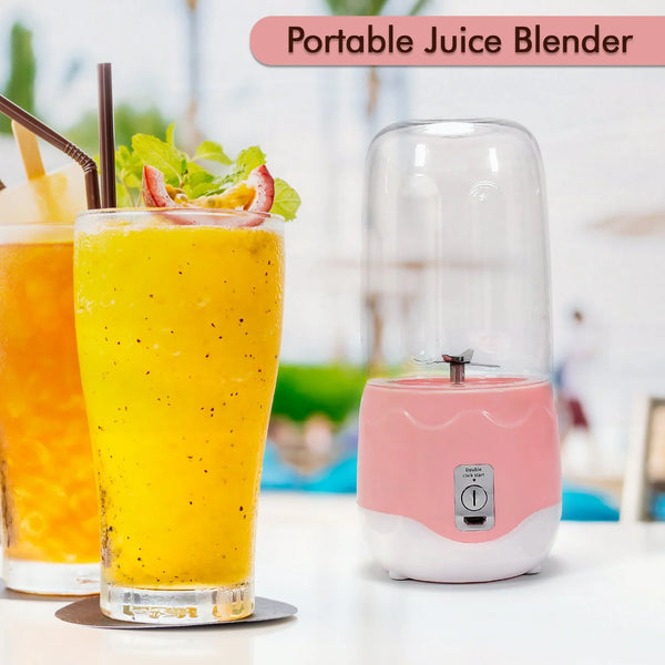 2260a Portable Electric Usb Juice Maker 6 Blade Blender Grinder Mixer Personal Size Usb Rechargeable Mini Juicer For Smoothies And Shakes With Juicer Cup - 400ml