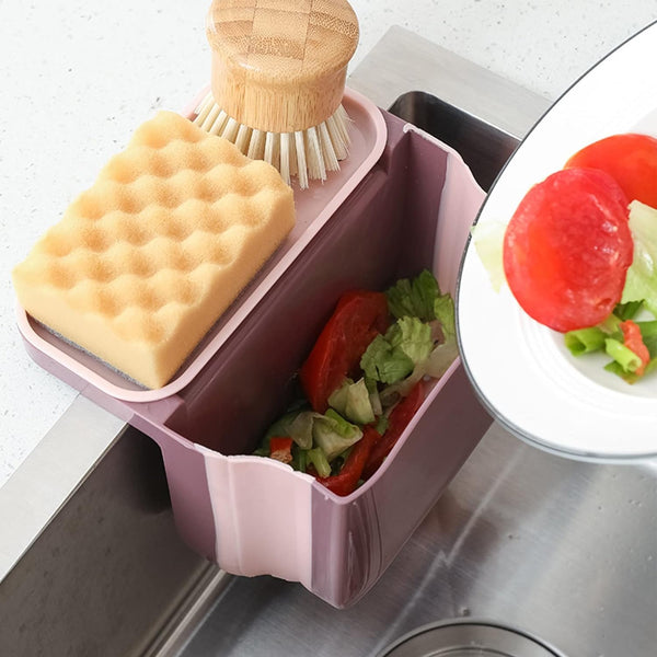 5856  Small Multifunction Sink Drain Basket - Universal  Foldable - Sink Trash Holder Sink Side Storage Drainer Strainer Basket Foldable Kitchen Sink Drain Strainer For Fooddish Drainer For Fruits Vegetables