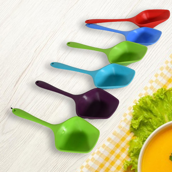 Multipurpose Silicone Spoon Silicone Basting Spoon Non-stick Kitchen Utensils Household Gadgets Heat-resistant Non Stick Spoons Kitchen Cookware Items For Cooking And Baking (6 Pcs Set)