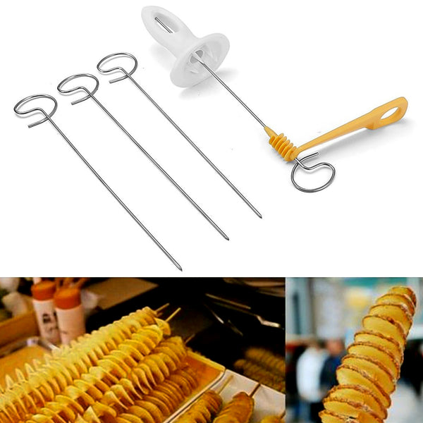 1 Set Potato Spiral Cutter Potato Twister (4 Spits)