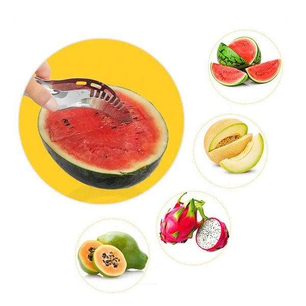 2047l Stainless Steel Watermelon Cantaloupe Slicer Knife Corer Fruit Vegetable Tools Kitchen