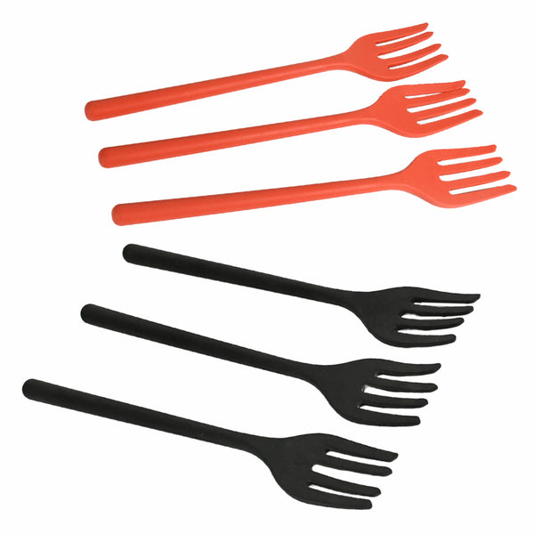 5699 Silicone Flexible Forks Silicone Cooking Fork Heat Resistant Multifunctional Nonstick Blending Fork (6 Pcs)