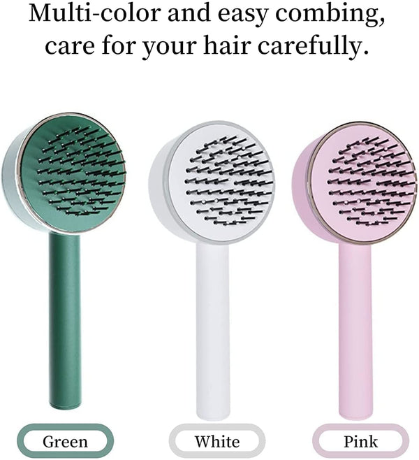 6034 Air Cushion Massage Brush Airbag Massage Comb With Long Handle Self-cleaning Hair Brush Detangling Anti-static For All Hair