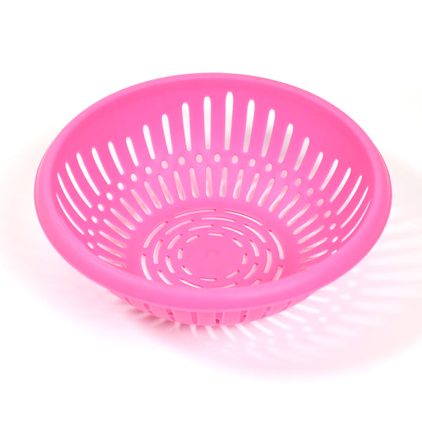 5245 Round Unbreakable Plastic Basket With Handle Organizers  Storage Basket For Fish Fruit Vegetable Multipurpose Use ( Moq  10 )