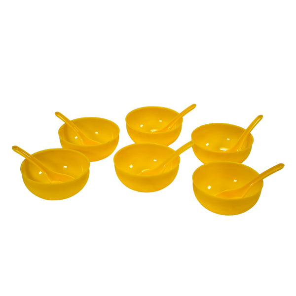 5105 Soup Bowl Spoon Set Plastic For Kitchen  Home Use